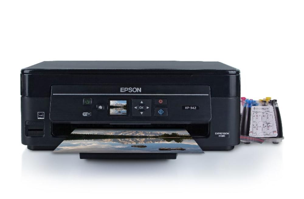 изображение МФУ Epson Expression Home XP-342 с СНПЧ и чернилами - изображение 1