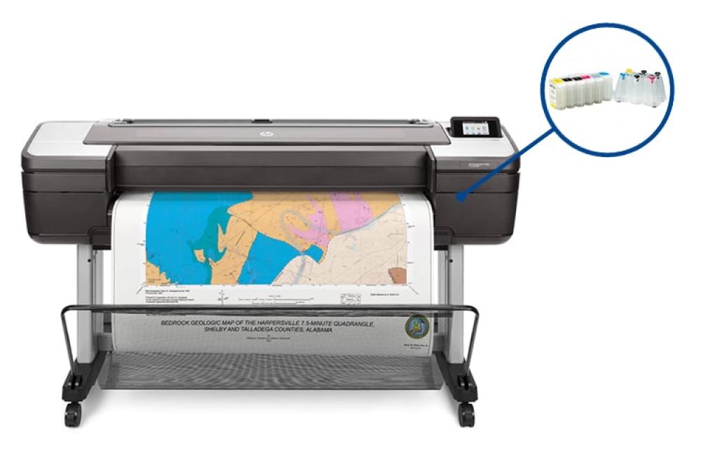 изображение Плоттер HP DesignJet T1700 44" с СНПЧ и чернилами - изображение 1