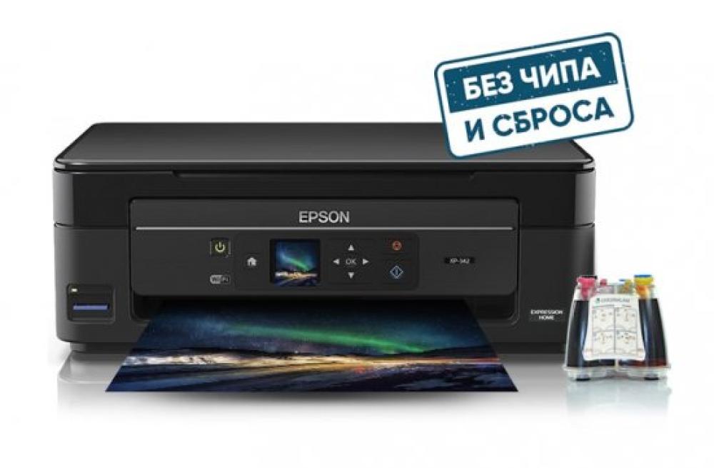 изображение МФУ Epson Expression Home XP-342 с СНПЧ и сублимационными чернилами - изображение 1