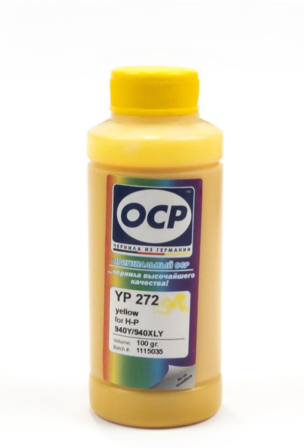 изображение Пигментные чернила OCP для HP Officejet Pro (YP272) картридж 940, Yellow 100мл - изображение 1