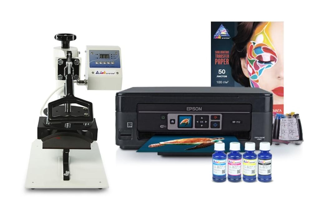 изображение Кепочный термопресс INKSYSTEM B-01 и МФУ Epson XP-352 с набором для сублимационной печати - изображение 1