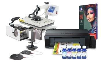 Многофункциональный термопресс INKSYSTEM C-06-2938 6 в 1 и принтер Epson L1300 с набором для сублимационной печати