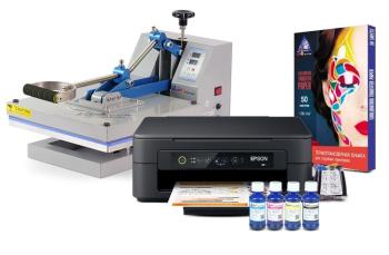 Планшетный термопресс INKSYSTEM P-3838 38*38 см и МФУ Epson XP-2100 с набором для сублимационной печати