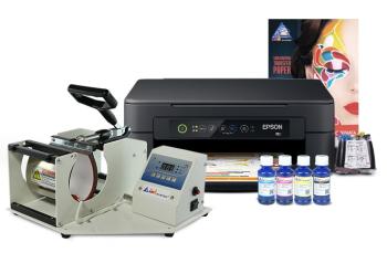 Термопресс INKSYSTEM M-01 для кружек и МФУ Epson XP-2100 с набором для сублимационной печати