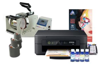 Термопресс INKSYSTEM M-04 для кружек 4 в 1 и МФУ Epson XP-2100 с набором для сублимационной печати