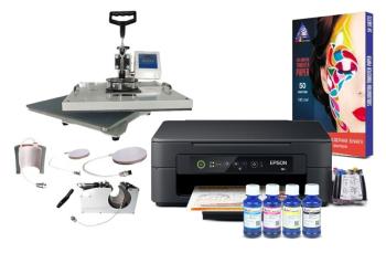 Многофункциональный термопресс INKSYSTEM C-04-2938 4 в 1 и МФУ Epson XP-2100 с набором для сублимационной печати