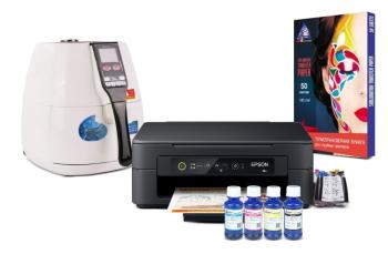 Вакуумный термопресс HeatPress V-02 3D Mini и МФУ Epson XP-2100 с набором для сублимационной печати