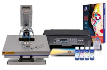 Планшетный термопресс INKSYSTEM P-3838+ 38*38 см и МФУ Epson XP-452 с набором для сублимационной печати