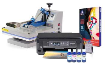 Планшетный термопресс INKSYSTEM P-3838 38*38 см и МФУ Epson XP-452 с набором для сублимационной печати