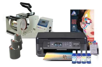 Термопресс INKSYSTEM M-04 для кружек 4 в 1 и МФУ Epson XP-452 с набором для сублимационной печати