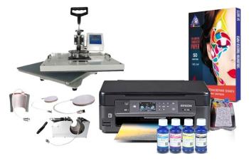 Многофункциональный термопресс INKSYSTEM C-04-2938 4 в 1 и МФУ Epson XP-452 с набором для сублимационной печати