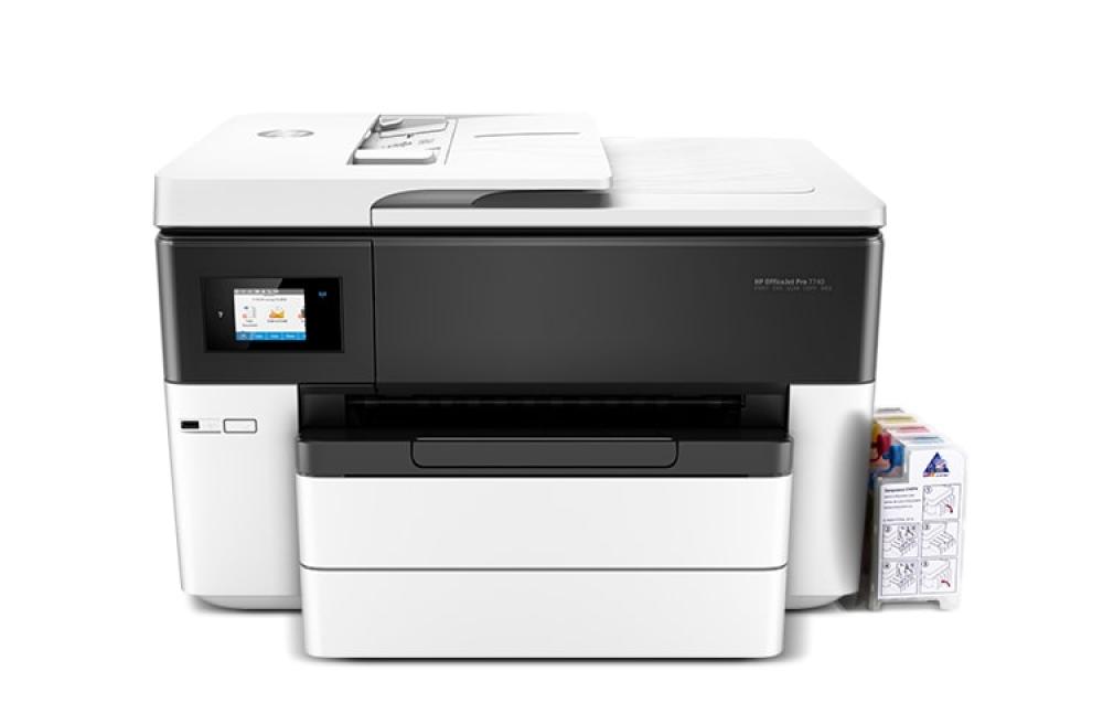 изображение МФУ HP OfficeJet Pro 7740 с СНПЧ и чернилами - изображение 1
