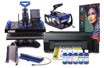 Многофункциональный термопресс INKSYSTEM SP Combo 4 29*38 см 4 в 1 и принтер Epson L1300 с набором для сублимационной печати