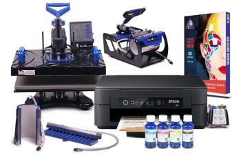 Многофункциональный термопресс INKSYSTEM SP Combo 4 29*38 см 4 в 1 и МФУ Epson XP-2100 с набором для сублимационной печати