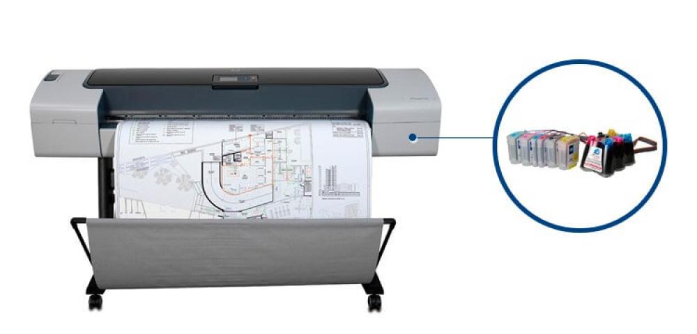 изображение Плоттер HP DesignJet T1100ps 44" с СНПЧ - изображение 1