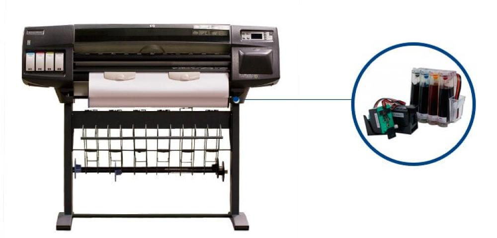 изображение Плоттер HP DesignJet 1050c plus с СНПЧ - изображение 1