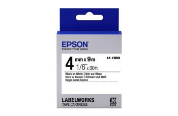 Лента стандартная Epson LK1WBN черный/белый, 4 мм х 9 м