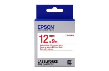 Лента стандартная Epson LK4WRN красный/белый, 12 мм х 9 м