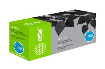 Лазерный картридж Cactus CS-W1106 (HP 106A) черный для HP Laser 107a, 107r, 107w, 135a MFP, 135r MFP, 135w MFP, 137fnw MFP (1000 стр.)