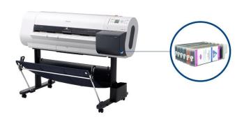 Плоттер Canon image PROGRAF IPF720 с ПЗК и чернилами