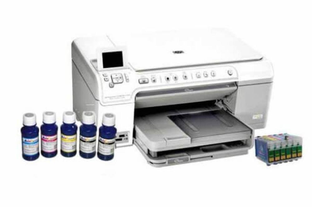 изображение МФУ HP Photosmart C5383 с перезаправляемыми картриджами - изображение 1
