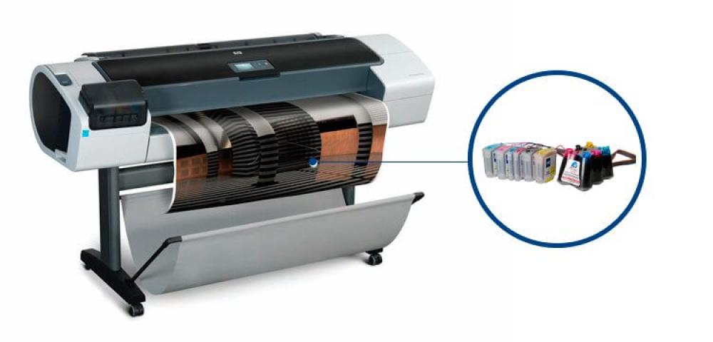 изображение Плоттер HP DesignJet T1200 с СНПЧ - изображение 1