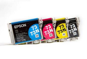 Оригинальные картриджи Epson T0731, Epson T0732, Epson T0733, Epson T0734 код C13T10554A10